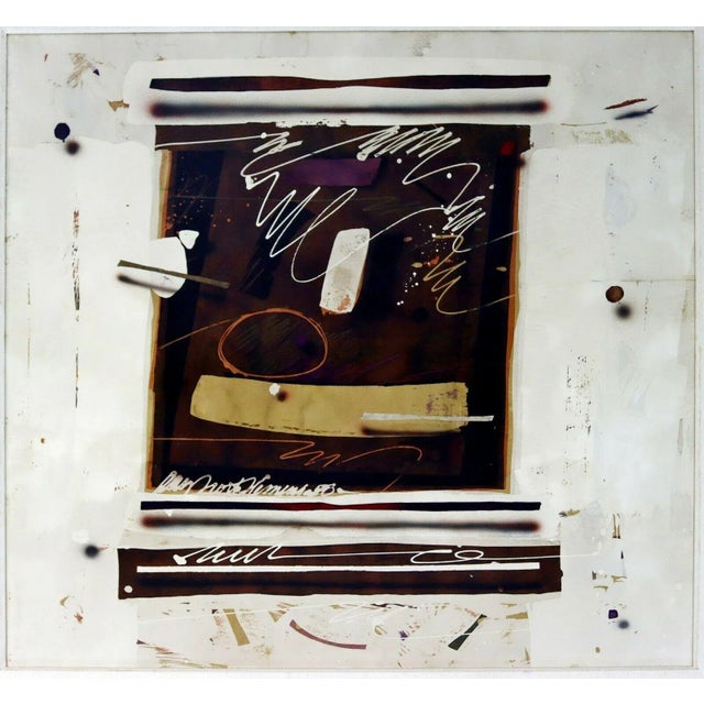 For your consideration is a stunning, abstract, watercolor painting, signed by Ray Frost Fleming, circa the 1980s. In...