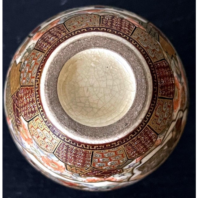 Fine and Rare Miniature Satsuma Vase by Taizan Yohei For Sale - Image 14 of 17