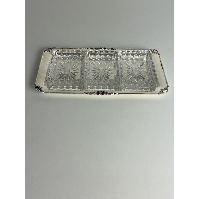 Metal 800 Silver and Glass Appetizer Dish, Italy, 1980s For Sale - Image 7 of 10