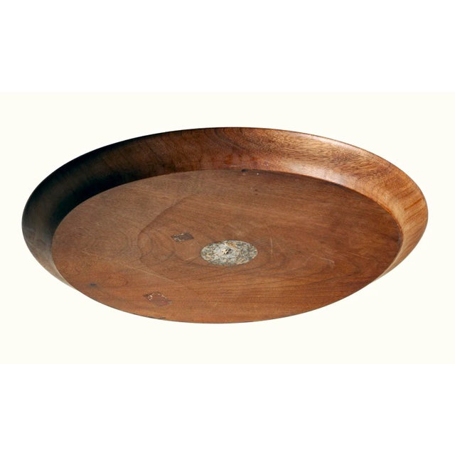 Large Midcentury Handmade Walnut Platter For Sale - Image 4 of 7