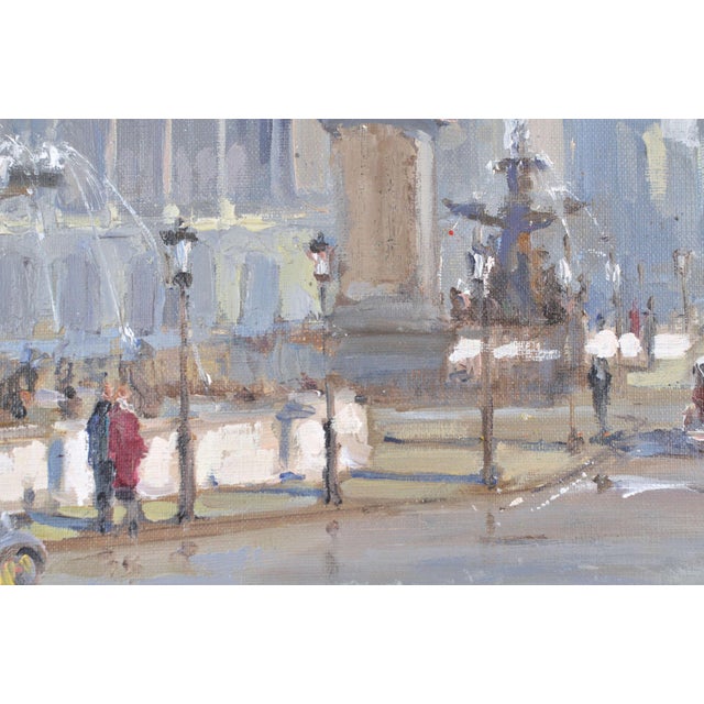 Gray Palace De La Concorde, 1950, Oil on Canvas, Framed For Sale - Image 8 of 14