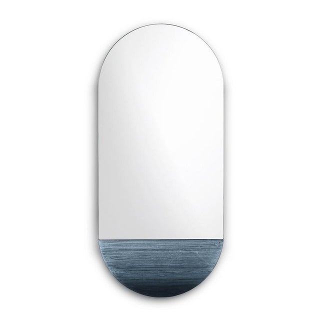 Orizzonte 55120 Short Silver Oval Mirror by Disain1971 Dimensions: W 120 x D 55 x H 2.5 cm Materials: silver, mirror /...