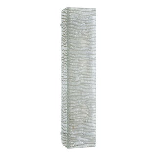 Structured Glass and White Metal Wall Light from Kaiser Leuchten, 1960s For Sale