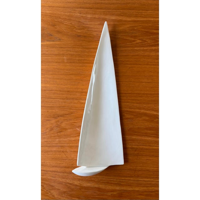 Mid 20th Century Set of 2 Ceramic Wall Art Sailboats by Riddell Pottery For Sale - Image 5 of 10