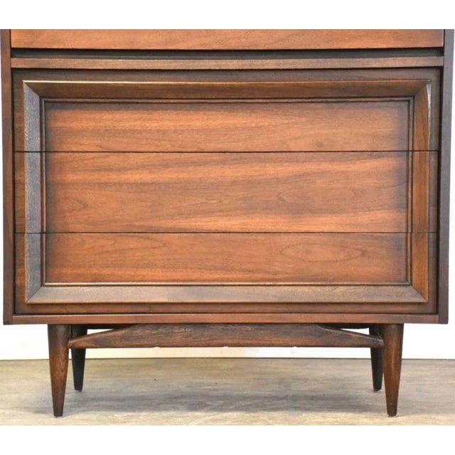 1960s Basic-Witz Walnut Highboy Dresser | Waynesboro, Va For Sale - Image 4 of 7
