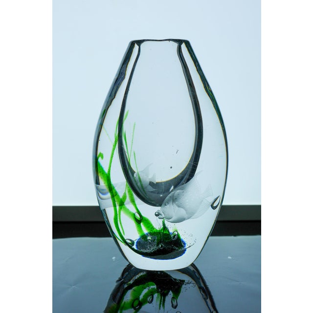 Seaweed & Fish Vases by V. L. Kosta, Set of 2 For Sale - Image 13 of 16