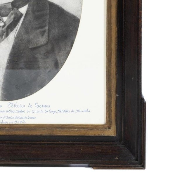 Councillor Alexandre Antonio Ribeiro De Lemos, 19th Century, Pencil Drawing on Paper For Sale - Image 5 of 6