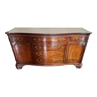 Mid 20th Century Mount Airy Vintage Georgian Style Chippendale Design Buffet Cabinet For Sale