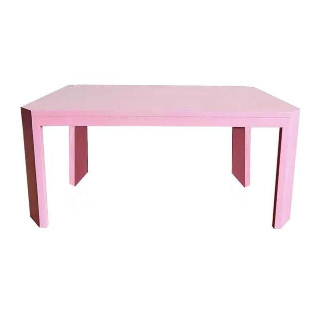 Paint Acento Dining Table in Pink Lacquer by Moanne For Sale - Image 7 of 7