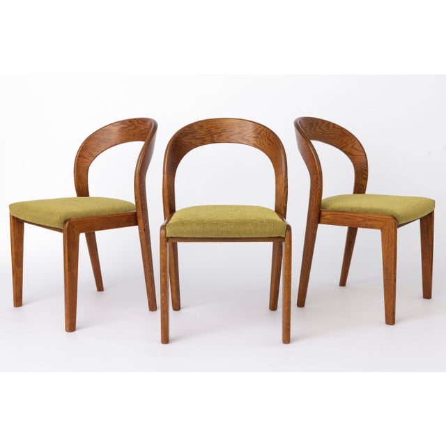 Mid-Century Modern German Dining Chairs in Oak, 1970s, Set of 6 For Sale - Image 4 of 10