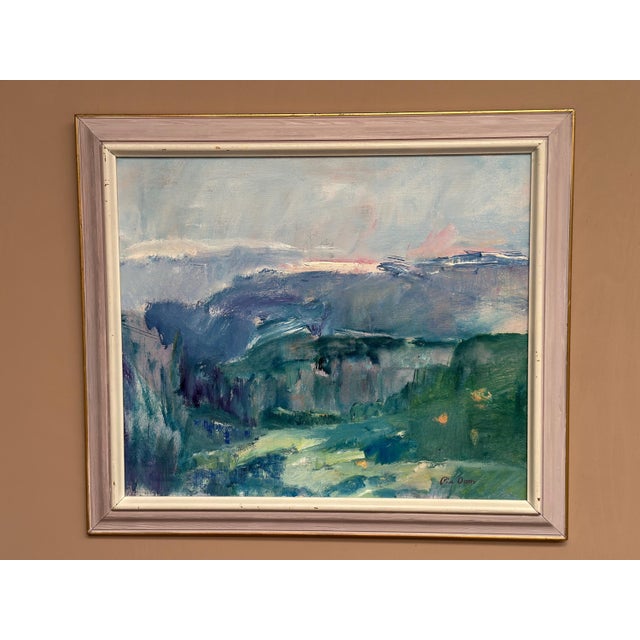 Pia Oom, Landscape, 1950s, Oil on Canvas, Framed For Sale - Image 15 of 18