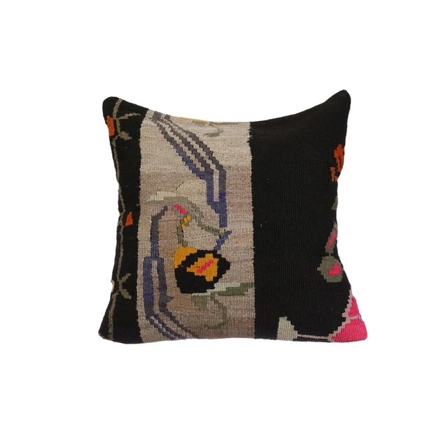 Decorative Handmade Kilim Pillow For Sale - Image 4 of 4