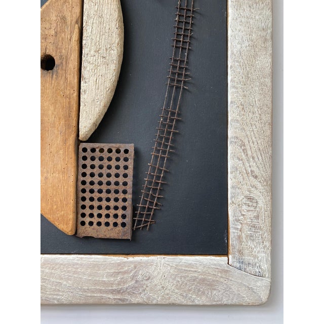 1980s 20th Century Danish Abstract Assemblage Wall Sculpture For Sale - Image 5 of 8