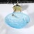 1930s Art Deco Frosted Blue Glass Chandelier W/ Brass Fittings Signed Roc by Degué For Sale - Image 5 of 12