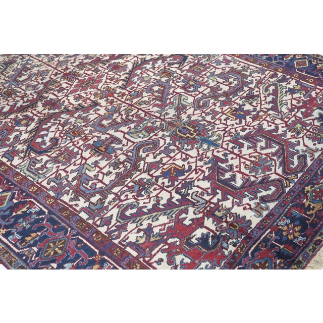 Vintage Heriz Rug 7'4'' X 10'5'' For Sale - Image 9 of 11