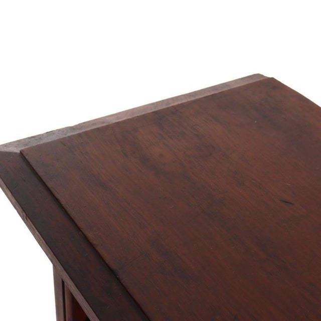 Antique Mahogany Petite Open Bookcase C1930 For Sale - Image 4 of 8