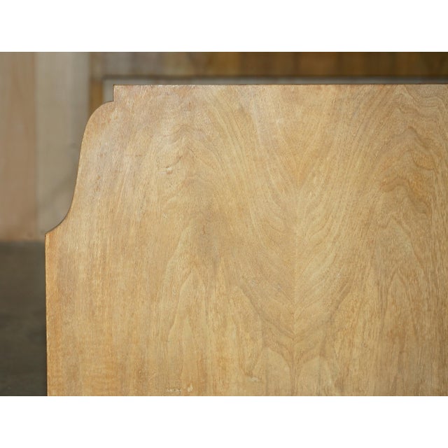 English Double Bed in Bleached Walnut, 1900s For Sale - Image 4 of 17