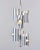 Chrome Mid Century Italian Aluminum 6 Light Fixture For Sale - Image 8 of 13