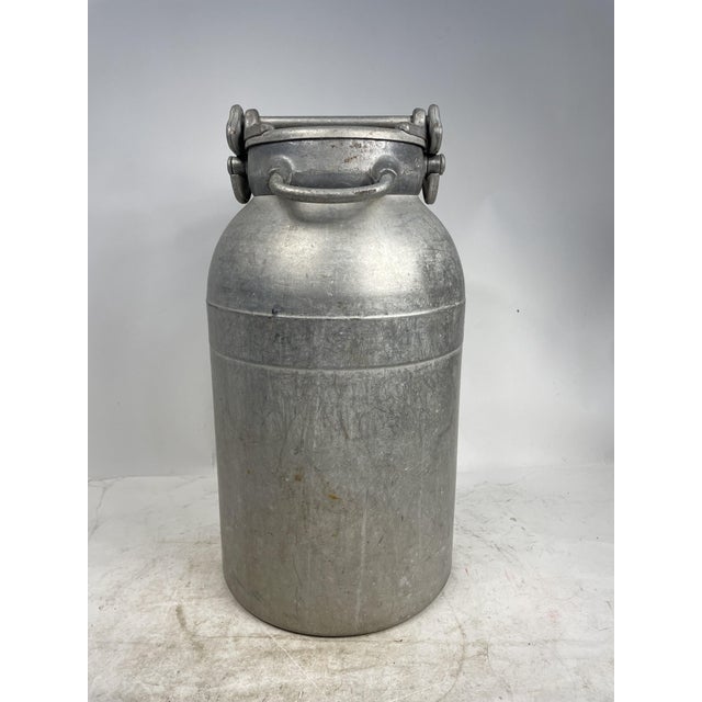 Large Aluminum Milk Can, 1940s For Sale - Image 12 of 15