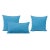 Contemporary Capri Blue Outdoor Throw Pillows - Set of 3 For Sale - Image 3 of 3