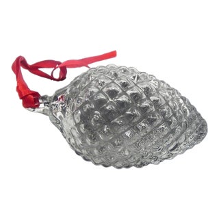 1980s Steuben Glass Pinecone Christmas Ornament For Sale