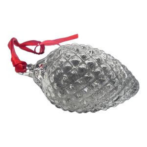 1980s Steuben Glass Pinecone Christmas Ornament