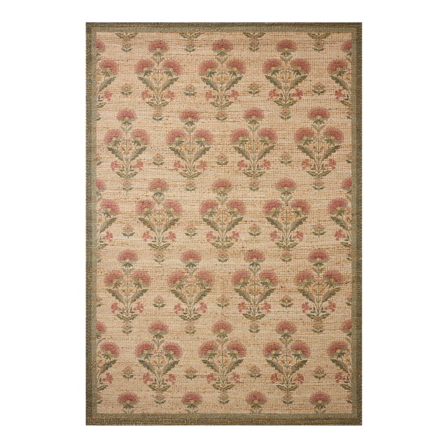 Chris Loves Julia x Loloi Rue Sage / Blush 5'-0" x 7'-6" Area Rug For Sale