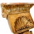 Ornamental & Decorative Materials Large Mid-Century Gold Plaster Ram Head Wall Pocket Planter For Sale - Image 7 of 10