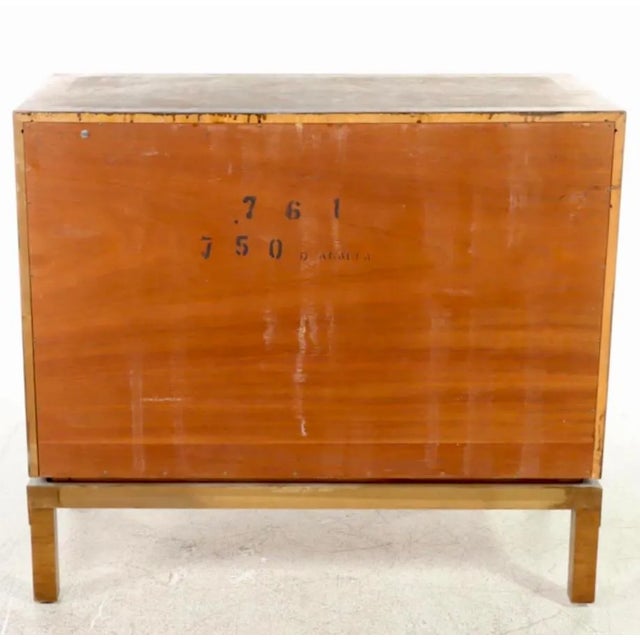 Wood Harold Schwartz for Romweber Acacia and Walnut Wood Three Drawer Commode For Sale - Image 7 of 8