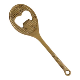 1950s French Brass Tennis Bottle Opener For Sale