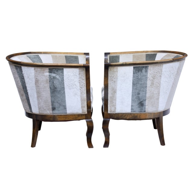 Scandinavian Midcentury Birchwood Horseshoe Back Club Chairs - A Pair For Sale In Atlanta - Image 6 of 6