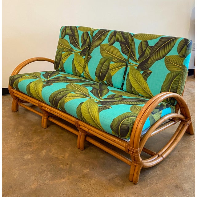 1960s Vintage Rattan Sofa Chairish