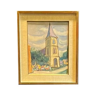 Alois Wittlin, For Suzy and Jacques, Gouache on Canvas, 1970 For Sale