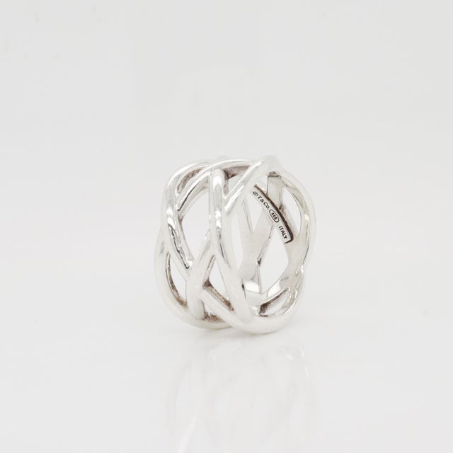 Vintage Tiffany & Co. Sterling Silver Braided Crisscross Ring For Sale - Image 13 of 15