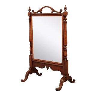 Antique Victorian Walnut Mirrored Fire Screen For Sale