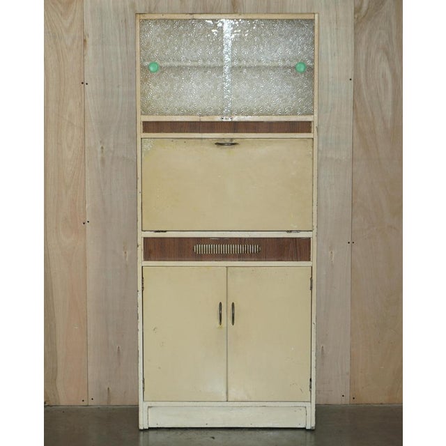 We are delighted to offer for sale this very cool and retro original circa 1950 kitchen, haberdashery larder cupboard....