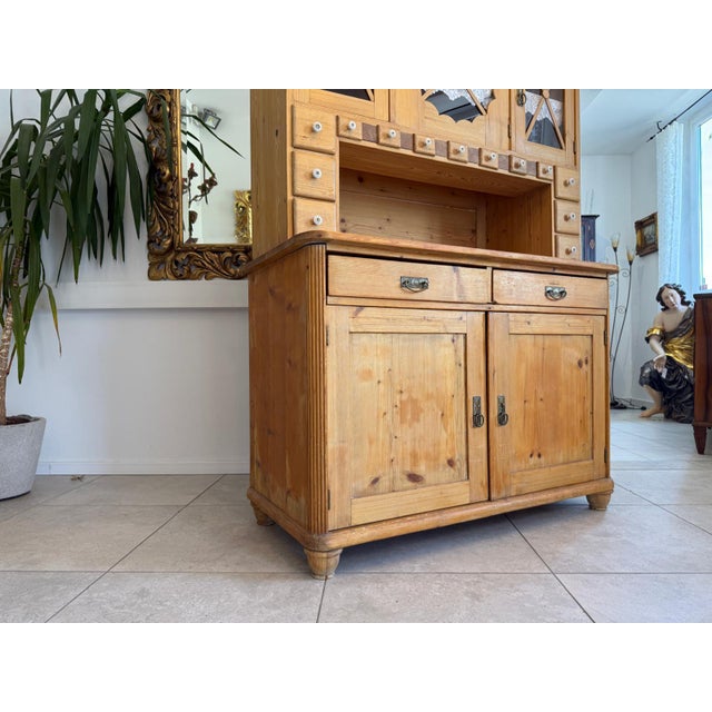 Brown Art Nouveau Natural Wood Cupboard, 1890s For Sale - Image 8 of 13