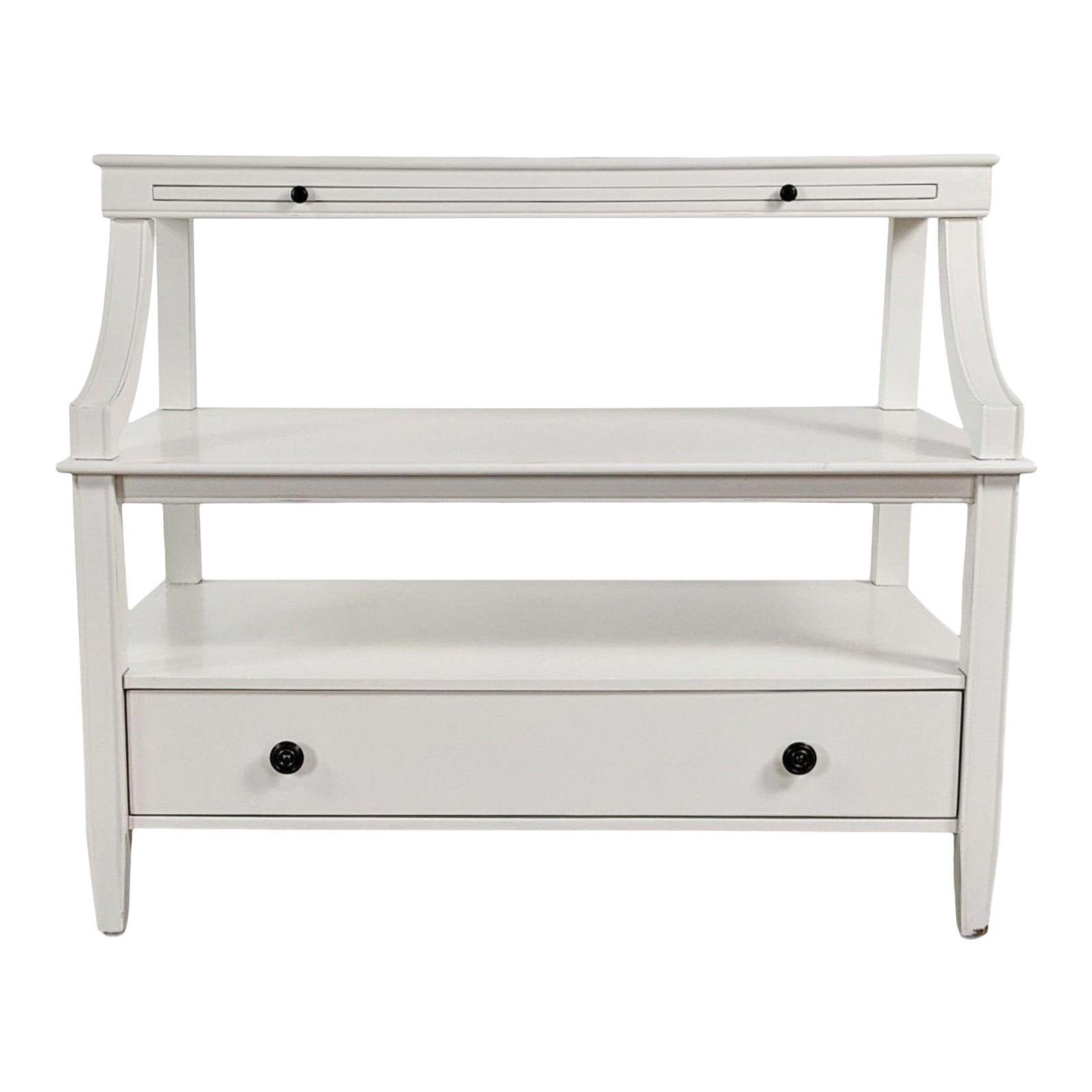 Alluring sidney open side table Ballard Designs Sidney Open Side Table Chairish