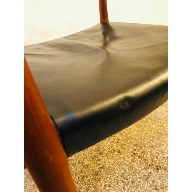 Wood Teak & Leather Dining Chair by N.O. Møller for J.L. Møllers, 1950s For Sale - Image 7 of 15