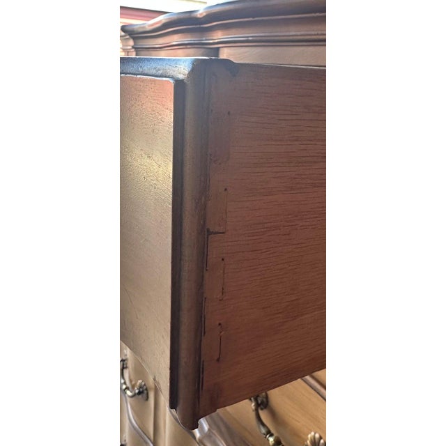 Traditional Davis Cabinet Co Solid White Ash Chest on Chest, Antique Brune For Sale - Image 3 of 3