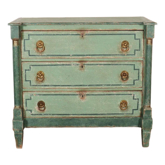 Dutch Painted Empire Chest of Drawers For Sale