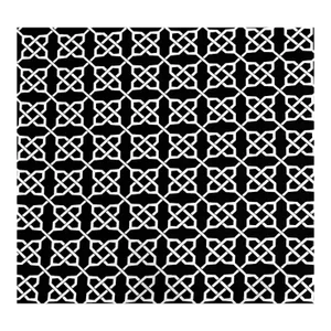 Free Spirit Designer Vicki Payne Black White Celtic Knot Chinoiserie Fretwork Geometric Lattice Lattice Trellis Fabric Sample