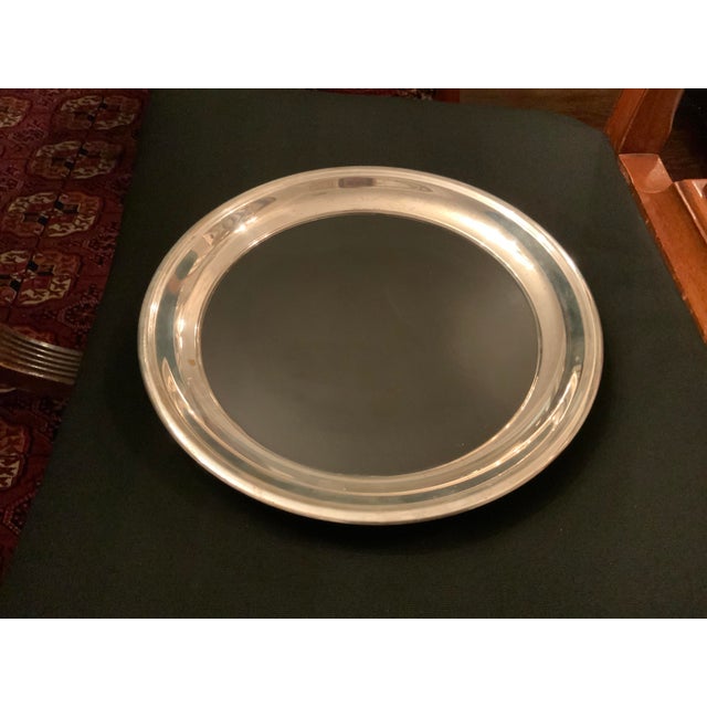 1960s F. B. Rogers Silver Plate and Black Bakelite Barware Tray For Sale - Image 10 of 10