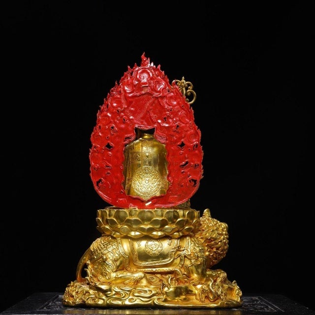 Late 19th Century Gilt Bronze Ksitigarbha Bodhisattva Statue, 3.95kg For Sale - Image 4 of 9