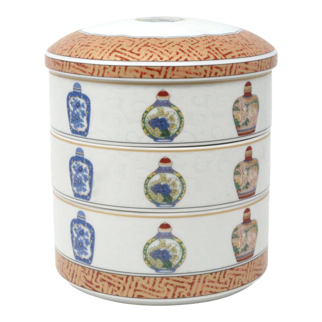 Vintage Stacking Lidded Bowls by Maebata For Sale