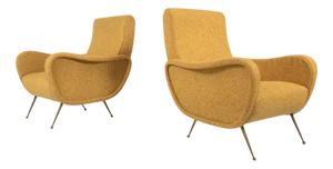 Set of Mid-Century Modern Armchairs in the style of Zanuso, 1970s