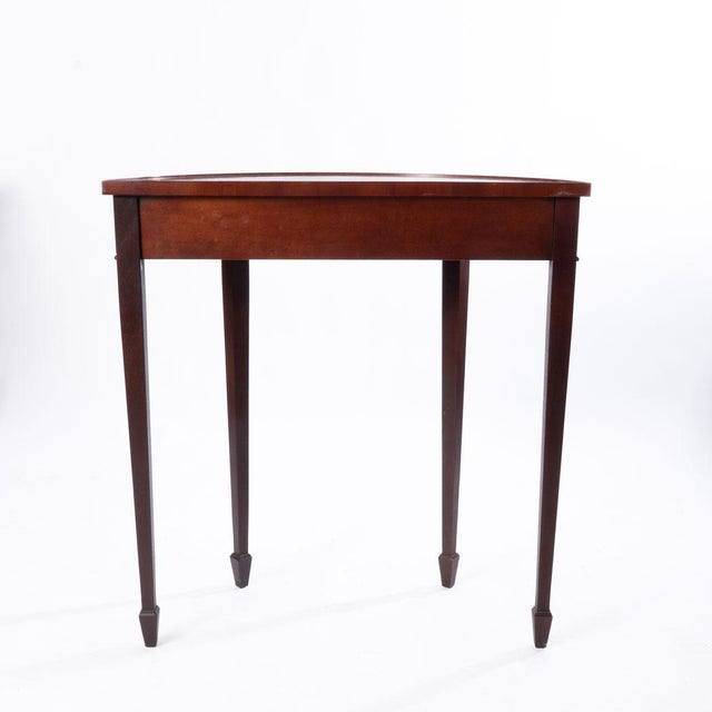 Mid 20th Century Pair Hekman Demi Lune Tables For Sale - Image 16 of 18