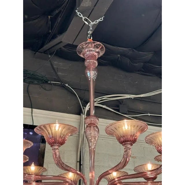 Early 21st Century Modern Amethyst Murano Glass Chandelier With 10 Arms For Sale - Image 5 of 7