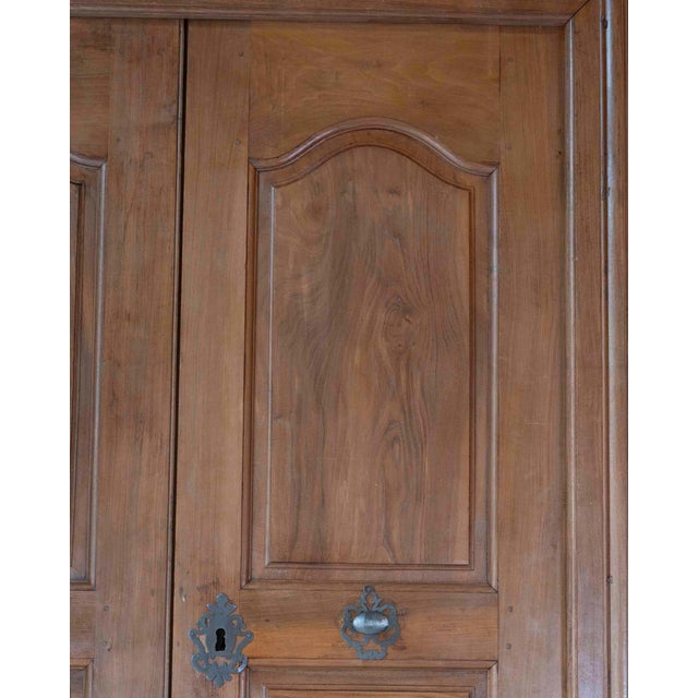 French 19th Century Double-sided Double-leaf Walnut Communication Door For Sale - Image 9 of 18