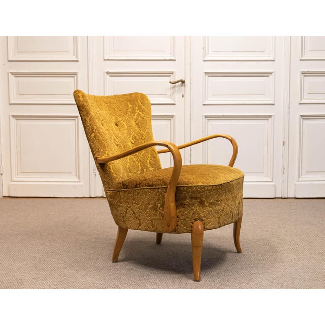Danish Modern Lounge Chair by Alfred Christensen for Slagelse Møbelværk, 1940s For Sale - Image 11 of 11
